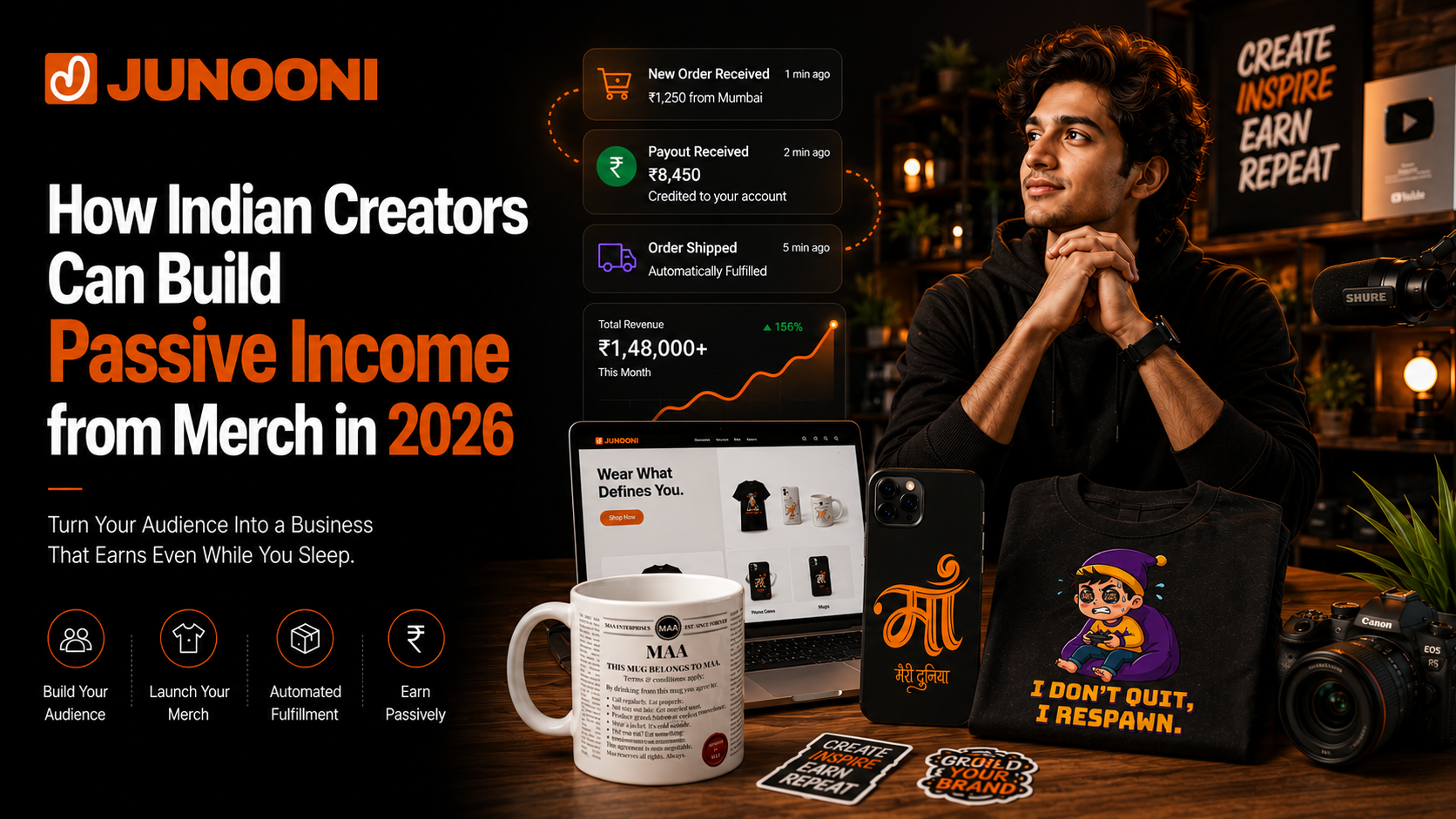 How Indian Creators Build Passive Income From Merch