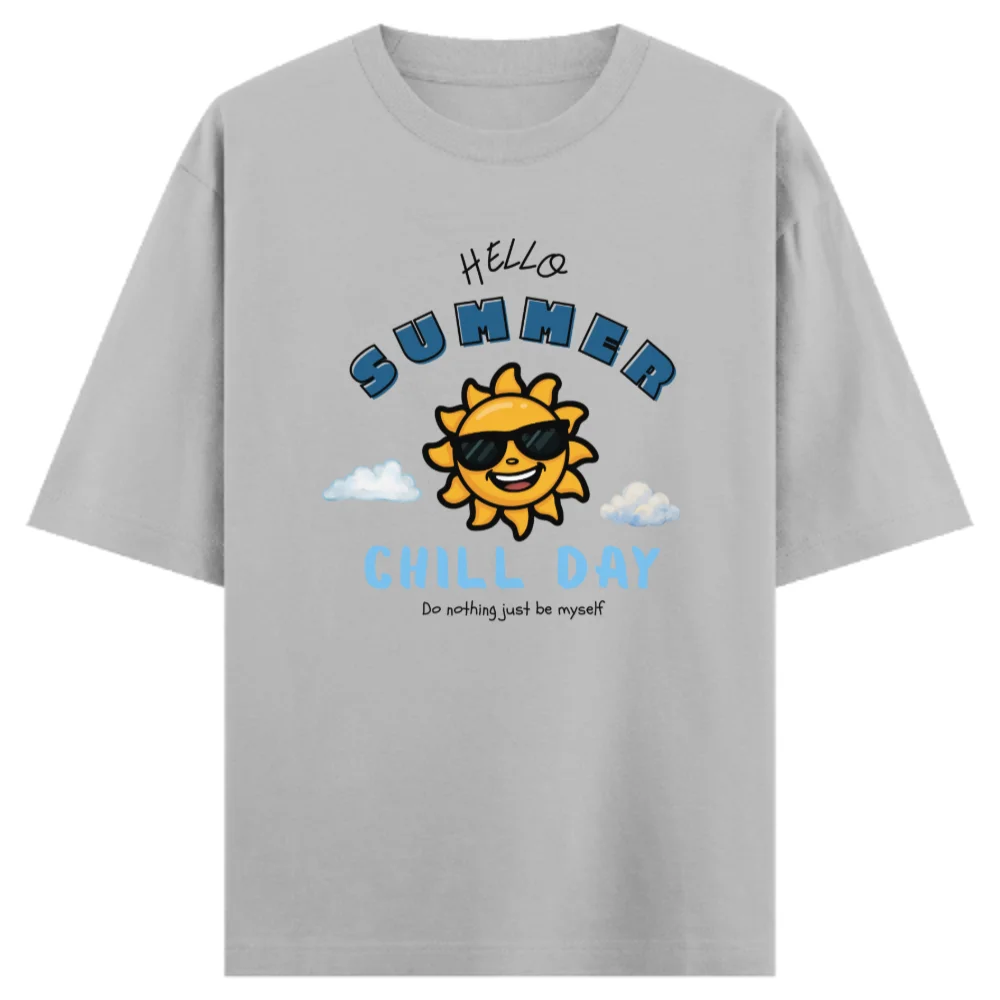 Hello Summer, Chill Day Oversized Classic T-Shirt